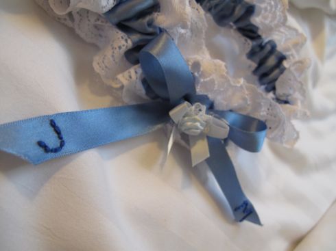 sewn wedding garter