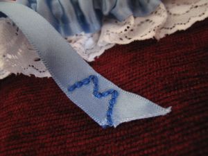 embroidered wedding garter